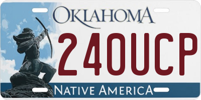 OK license plate 240UCP