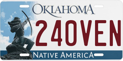 OK license plate 240VEN