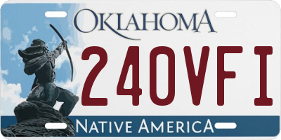 OK license plate 240VFI