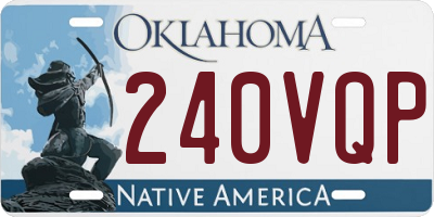 OK license plate 240VQP