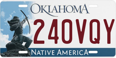 OK license plate 240VQY