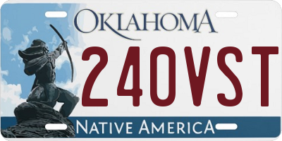 OK license plate 240VST