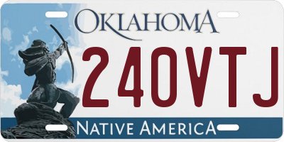 OK license plate 240VTJ