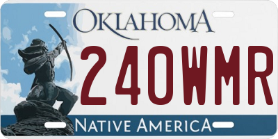 OK license plate 240WMR