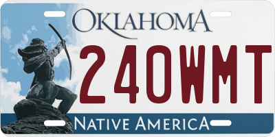 OK license plate 240WMT