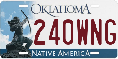 OK license plate 240WNG
