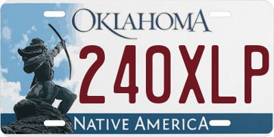 OK license plate 240XLP