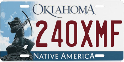 OK license plate 240XMF