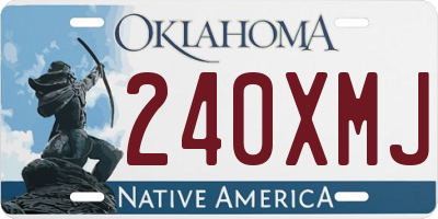 OK license plate 240XMJ