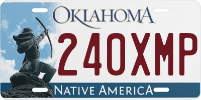 OK license plate 240XMP