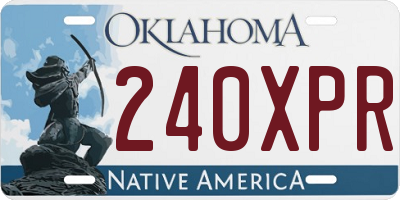 OK license plate 240XPR