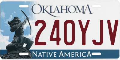OK license plate 240YJV