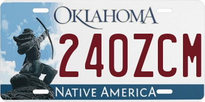 OK license plate 240ZCM
