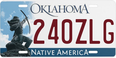 OK license plate 240ZLG