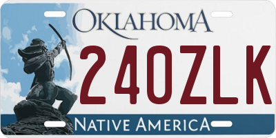 OK license plate 240ZLK