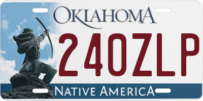 OK license plate 240ZLP