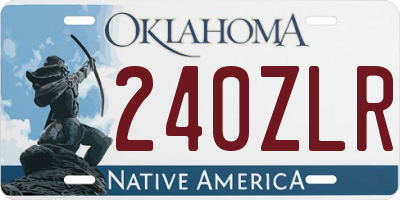 OK license plate 240ZLR