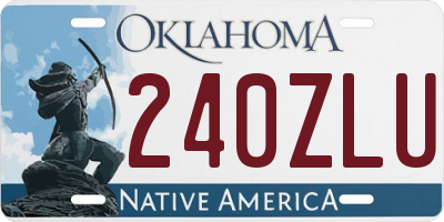 OK license plate 240ZLU