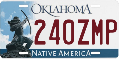 OK license plate 240ZMP