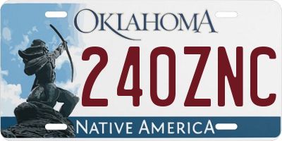 OK license plate 240ZNC