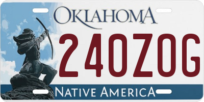 OK license plate 240ZOG