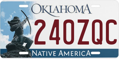 OK license plate 240ZQC