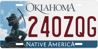 OK license plate 240ZQG