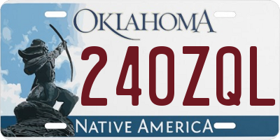OK license plate 240ZQL