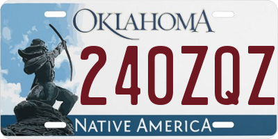 OK license plate 240ZQZ