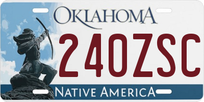 OK license plate 240ZSC