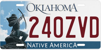OK license plate 240ZVD