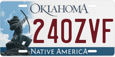 OK license plate 240ZVF
