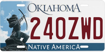 OK license plate 240ZWD