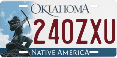 OK license plate 240ZXU