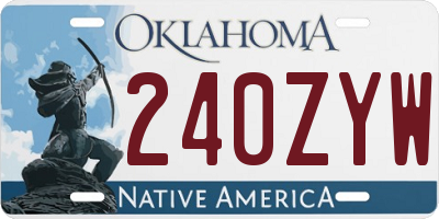 OK license plate 240ZYW