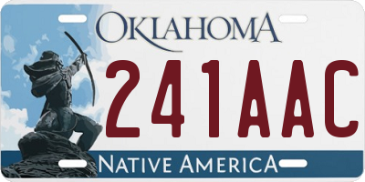 OK license plate 241AAC