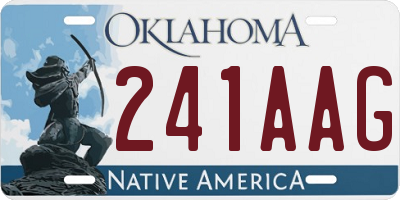 OK license plate 241AAG