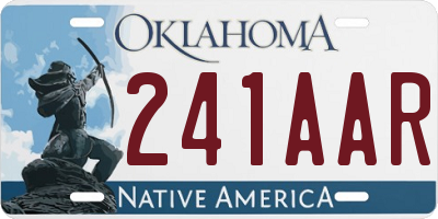 OK license plate 241AAR