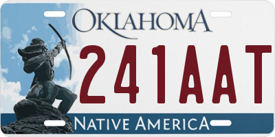 OK license plate 241AAT