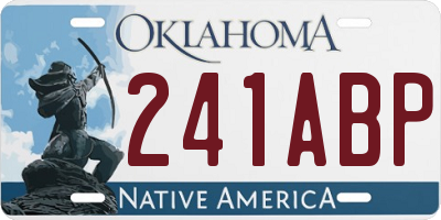 OK license plate 241ABP
