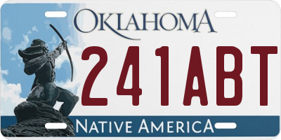 OK license plate 241ABT