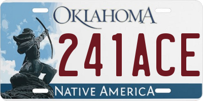 OK license plate 241ACE