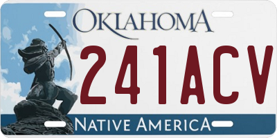 OK license plate 241ACV