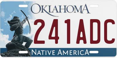 OK license plate 241ADC