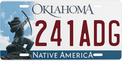 OK license plate 241ADG