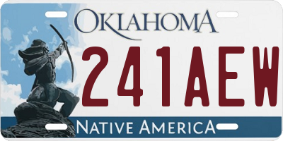 OK license plate 241AEW