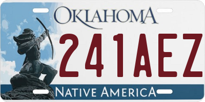 OK license plate 241AEZ