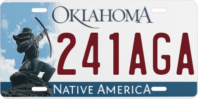 OK license plate 241AGA