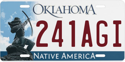 OK license plate 241AGI