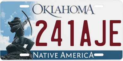 OK license plate 241AJE